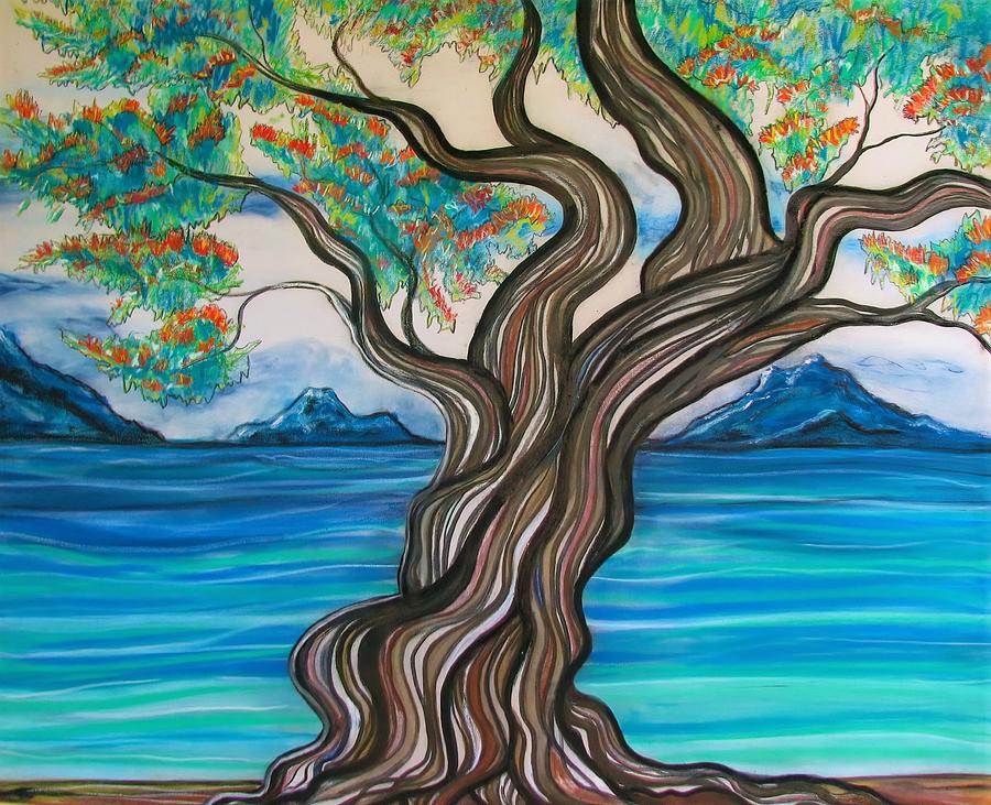 Twisted Tree Drawing by Joan Stratton