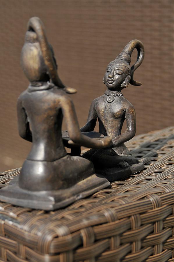 Two Asian Bronze Figures Photograph by Mohrimages