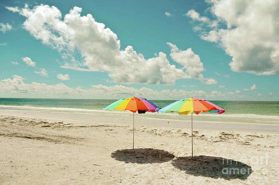 Two Beach Umbrellas Photograph By Mark Winfrey Pixels