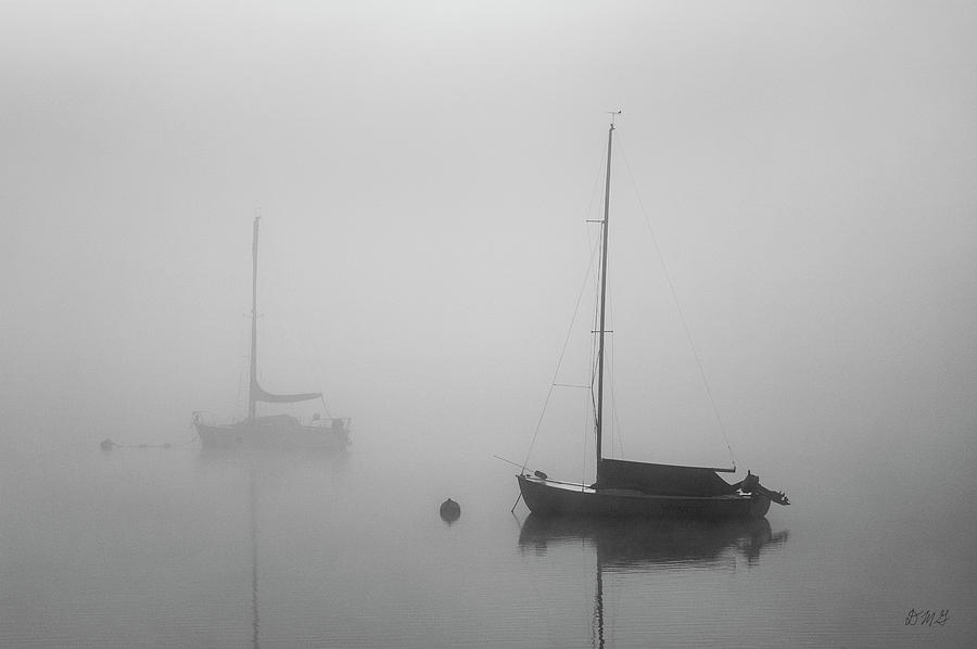 Two Boats and Fog II BW Photograph by David Gordon