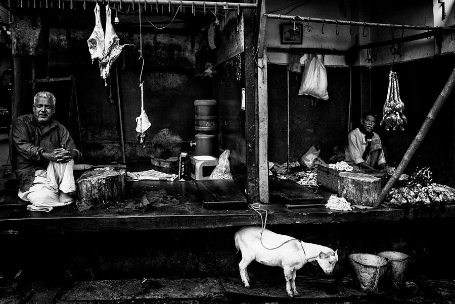 Two Butchers On A Street In Bangladesh. Photograph by Joxe Inazio Kuesta Garmendia
