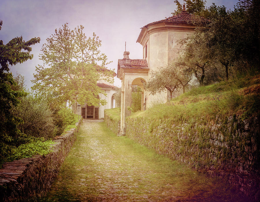 Two Chapels on the Trail Lake Como Italy Photograph by Joan Carroll