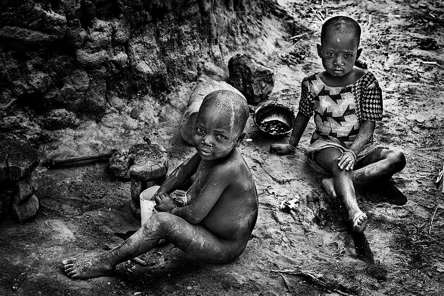 Two Children In Benin. Photograph by Joxe Inazio Kuesta Garmendia