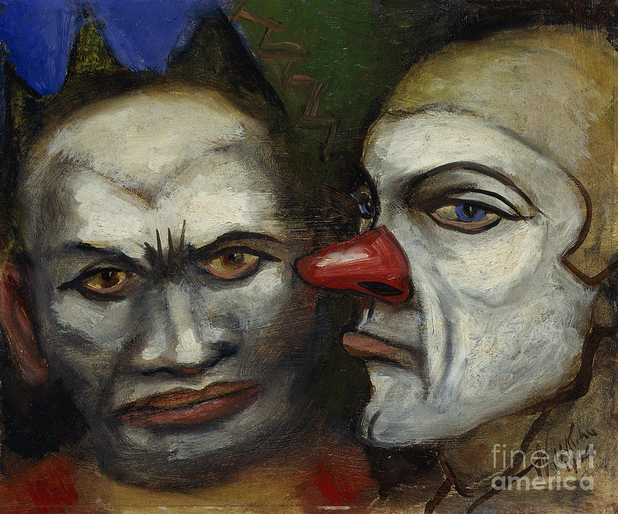 Walt Kuhn Painting - Two Clowns, 1940 by Walt Kuhn