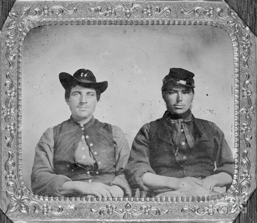 Portrait Photograph - Two Confederate Soldiers by Bettmann
