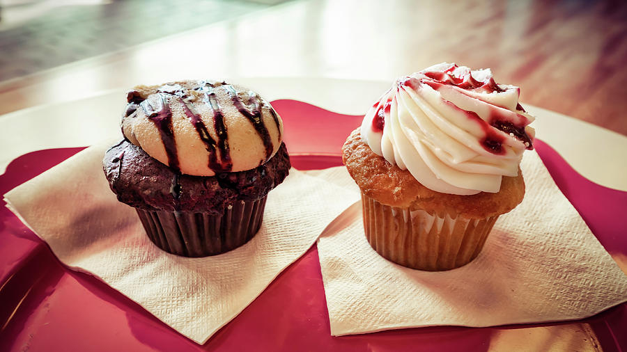 Two Cupcakes Photograph by Bill Chizek