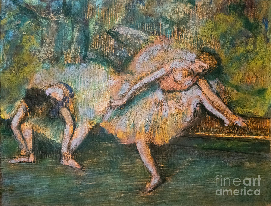 Two Dancers Around 1900 Pastel Painting by Edgar Degas