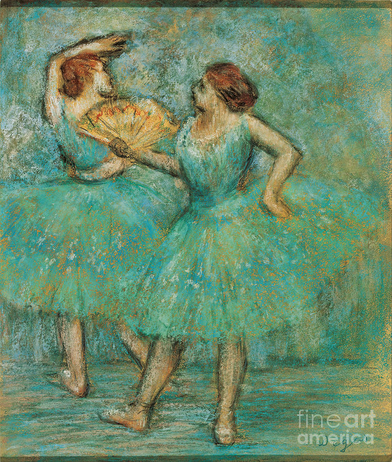 Two Dancers, C. 1905. Artist Degas Drawing by Heritage Images