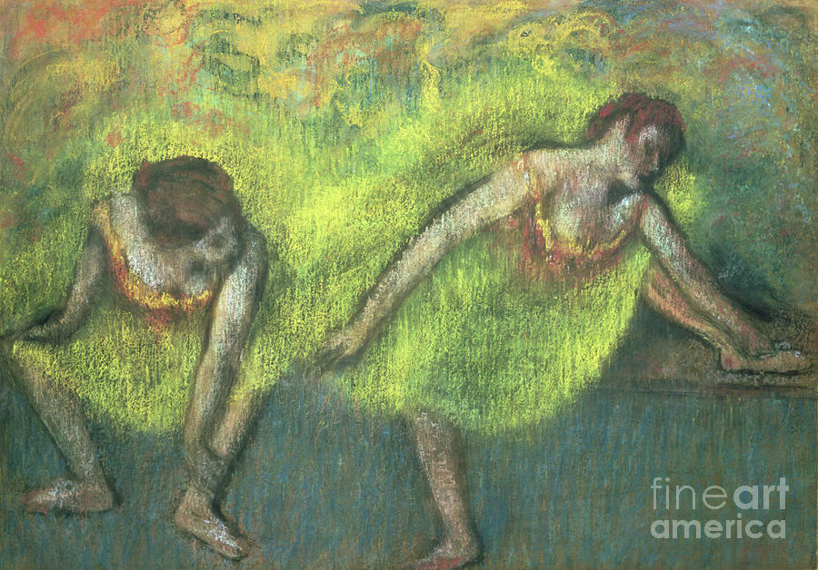 Two Dancers Relaxing, 1900-1905 Painting by Edgar Degas