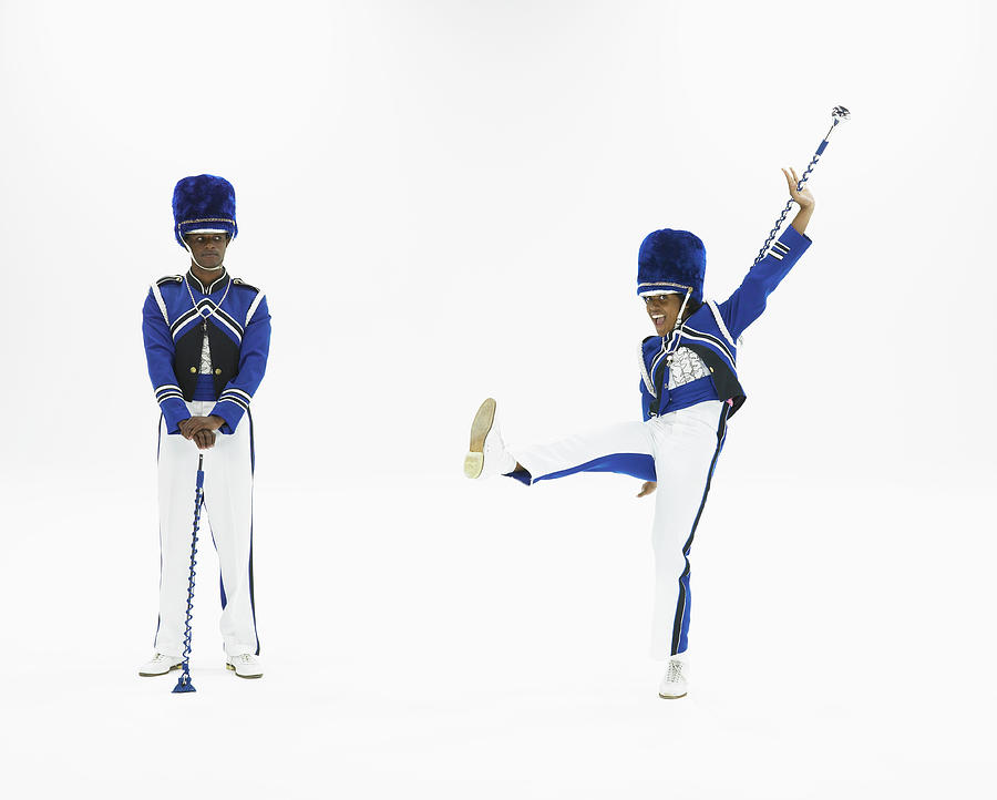 Two Drum Majors With Batons, One Photograph by Ryan Mcvay