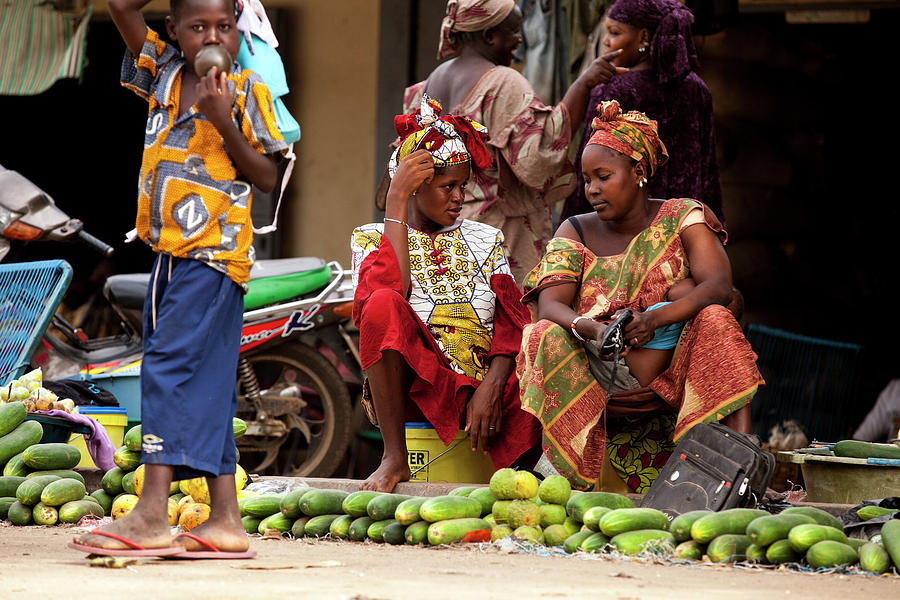 Two Female Market Traders Selling Photograph by Simon Rawles