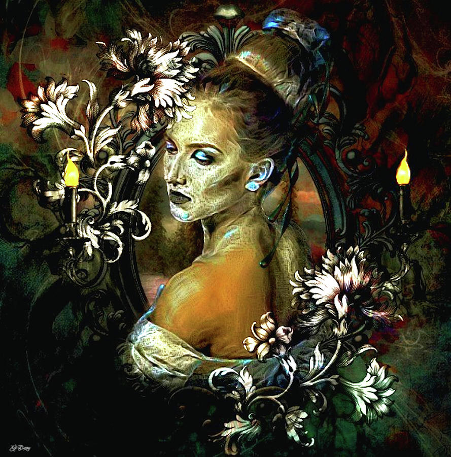 Portrait Mixed Media - Two Flames In Dreams Of Love by Gayle Berry