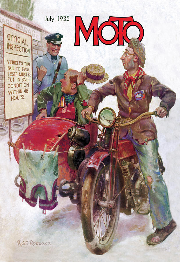 Two Freespirits on a Motorcycle Painting by Robert Robinson