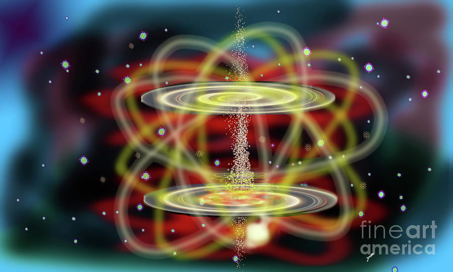 Two Galaxy Exchanging Nuclear Force Digital Art