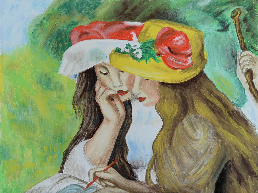 Two Girls after Renoir by Howard Bagley Two Girls after Renoir by Howard Bagley