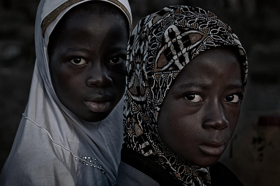Two Girls - Benin Photograph by Joxe Inazio Kuesta Garmendia
