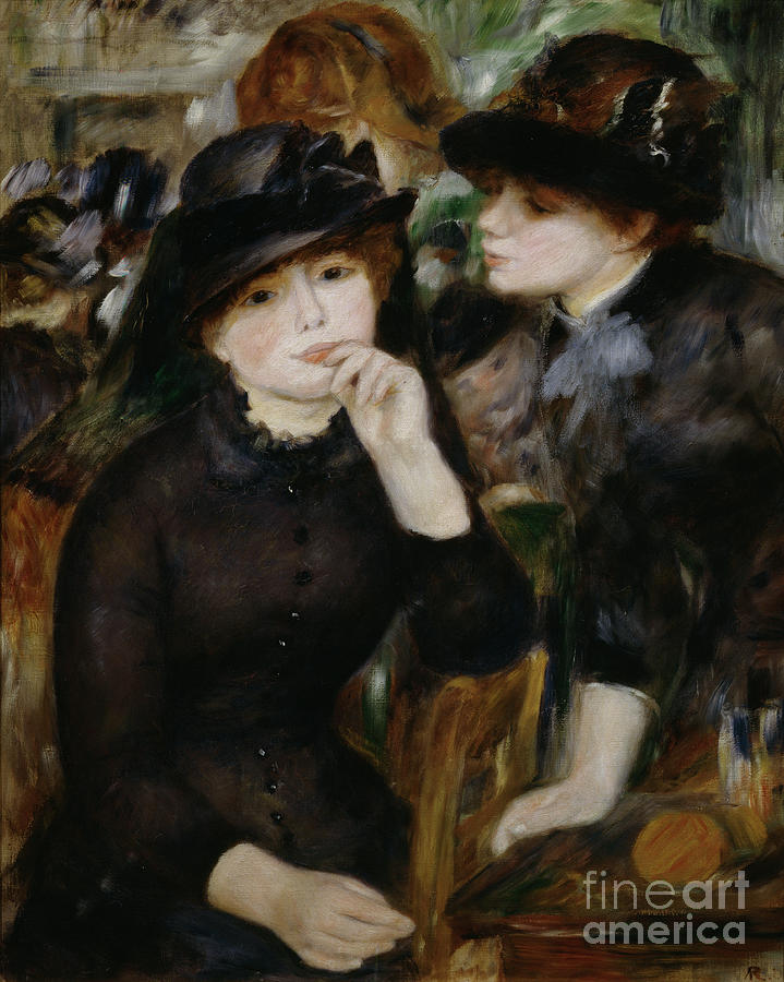 Two Girls In Black, 1880-1882. Artist Drawing by Heritage Images