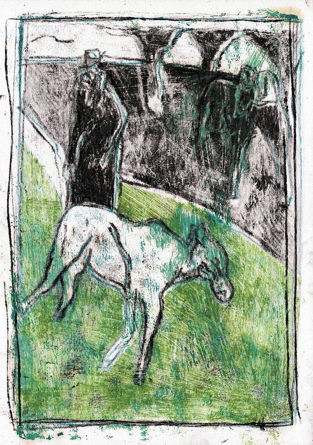Two Goats 5 Painting by Edgeworth Johnstone