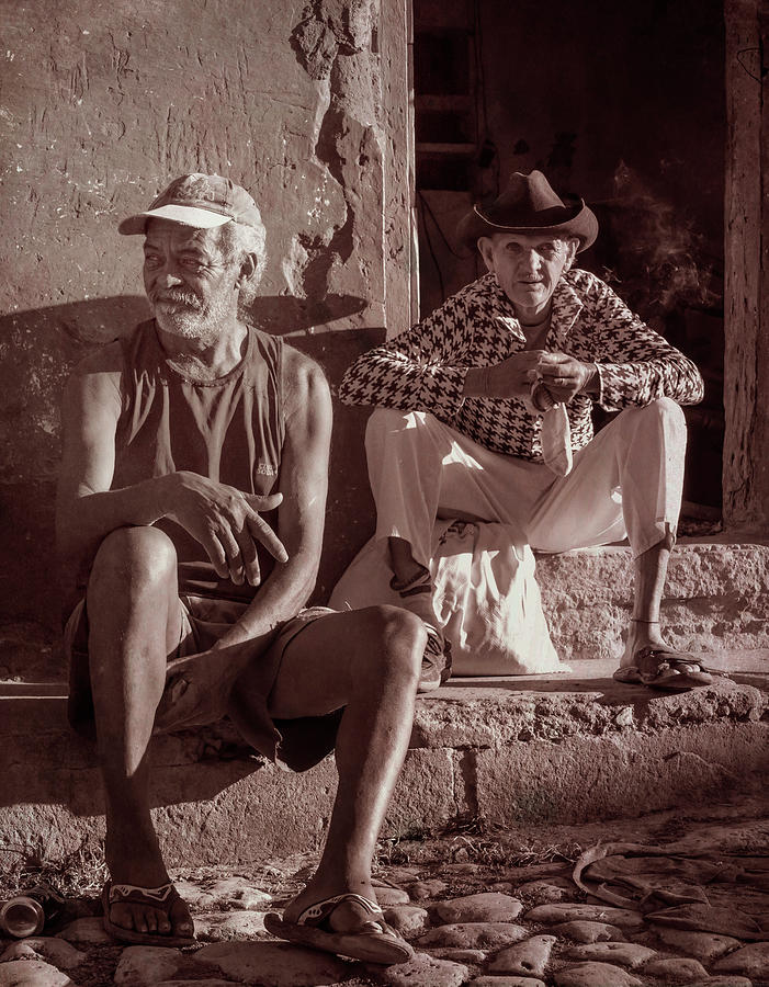 Two Guys in Trinidad Cuba Photograph by Joan Carroll
