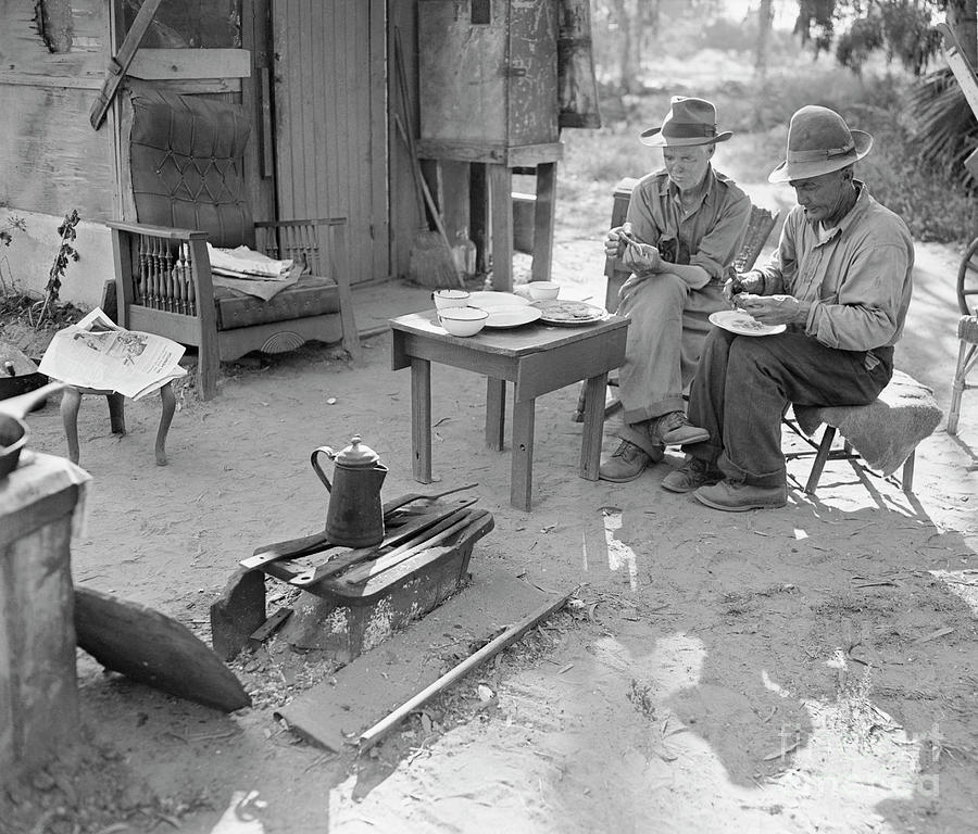 Two Hoboes Sharing A Lunch Photograph by Bettmann