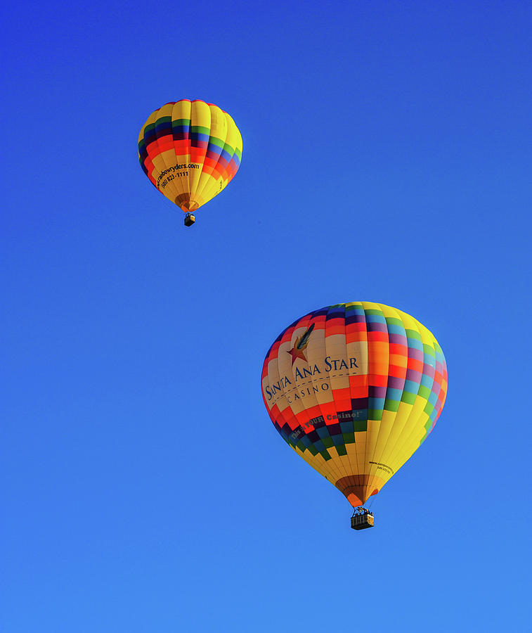 Two Hot-Air Balloons Photograph by James C Richardson