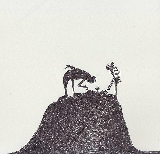 Two Human and a Tree Drawing by Bratya Raisu - Fine Art America