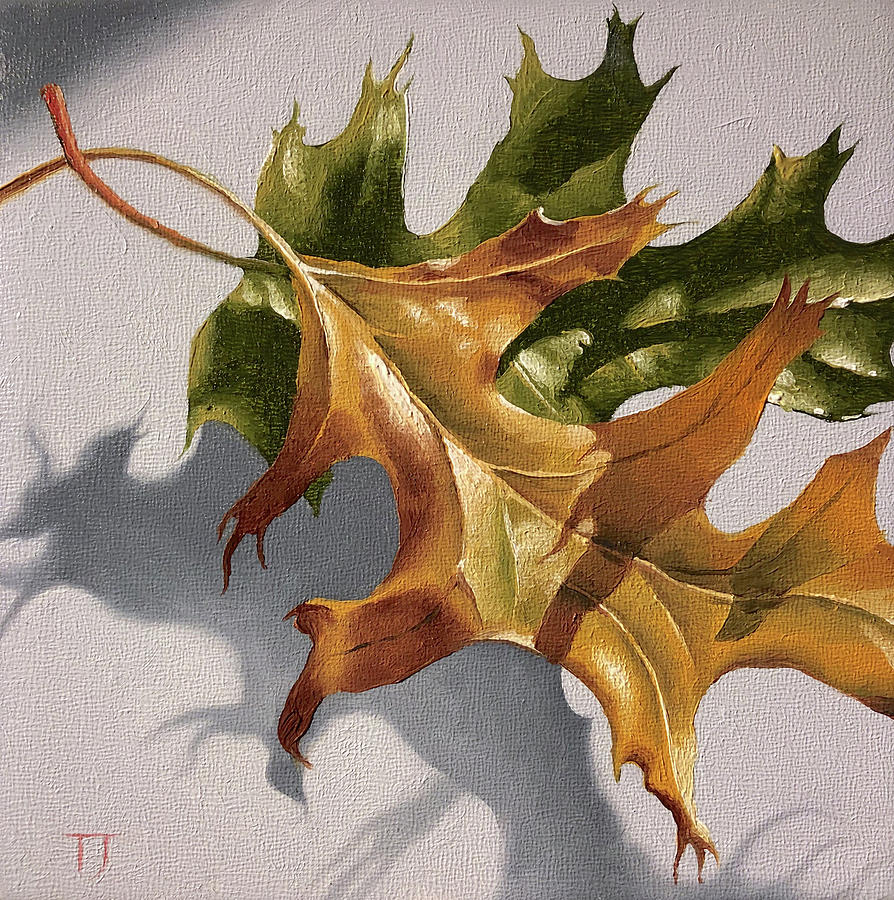 Two Leaves Painting by Timothy Jones