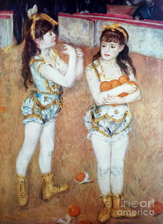 Two Little Circus Girls, 1850 Painting by Pierre Auguste Renoir