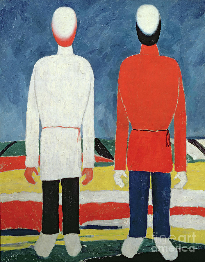 Arts Painting - Two Masculine Figures, 1928-32 by Kazimir Severinovich Malevich