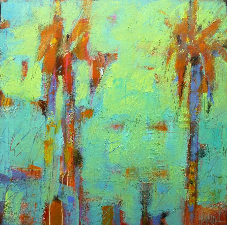 Two Maybe Three Palms Painting by Daniel Hoglund
