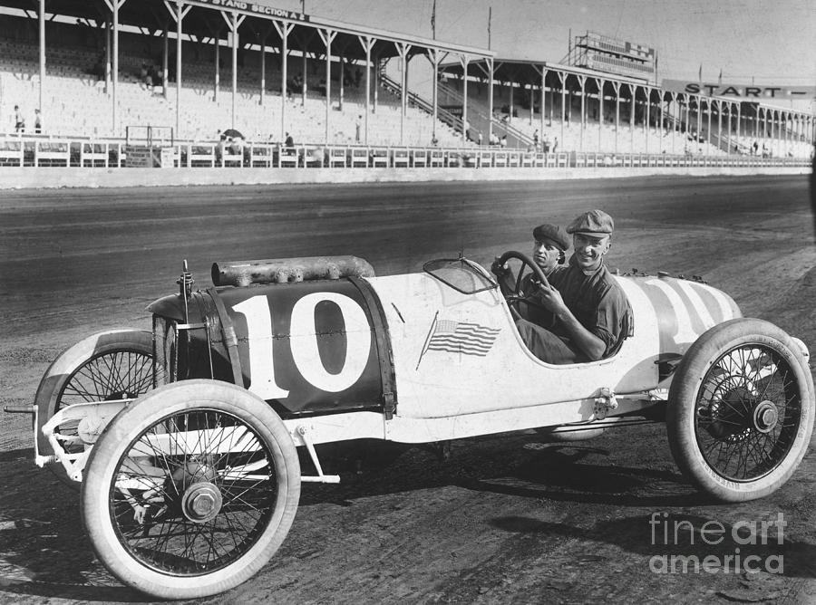 Indianapolis Photograph - Two Men Drive A Dusemberg by Bettmann