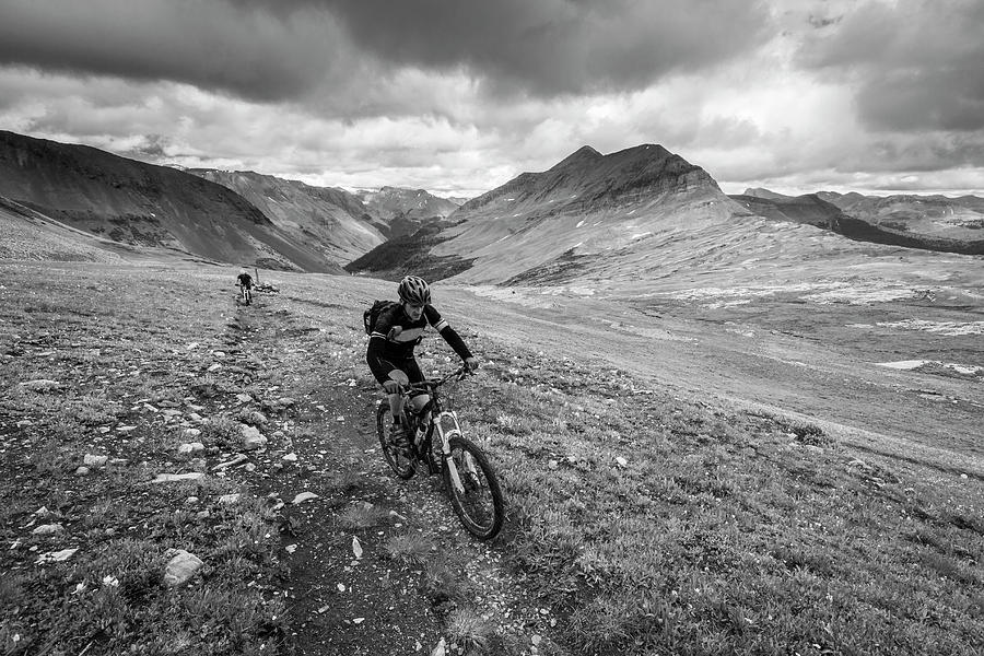 Two Men Riding On A Trail In The Photograph by Whit Richardson