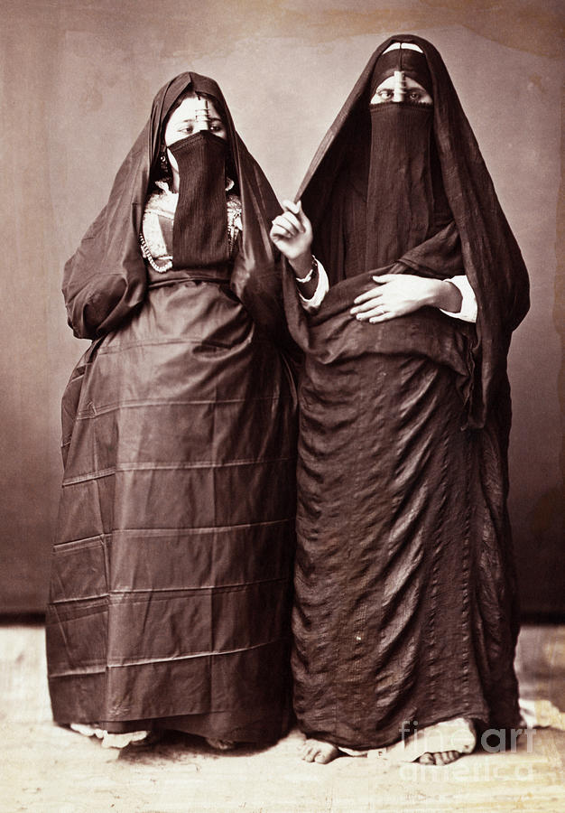 Two Middle Eastern Women In Trad. Dress Photograph by Bettmann
