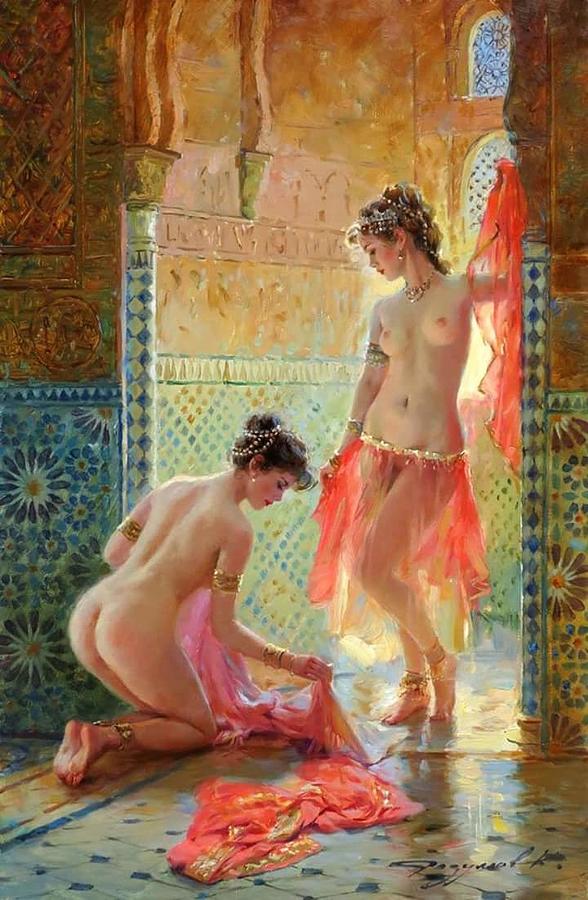 Two Naked Woman Painting by Vishal Gurjar - Pixels