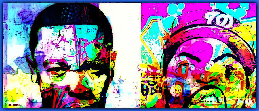 Two Panel Hip Hop Graffiti Royalty Tony Adamo Digital Art By Tony