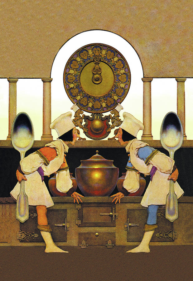 Two Pastry Cooks Painting by Maxfield Parrish