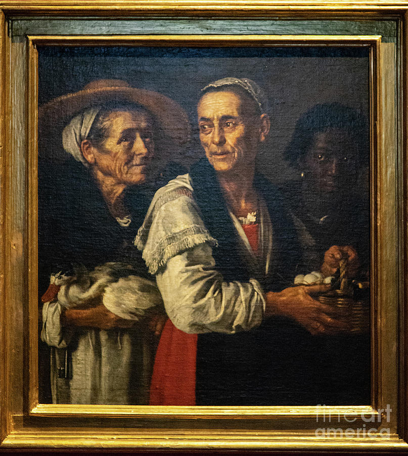 Two Peasant Girls and a Servant Justus Suttermans Uffizi Gallery Florence Italy Photograph by Wayne Moran