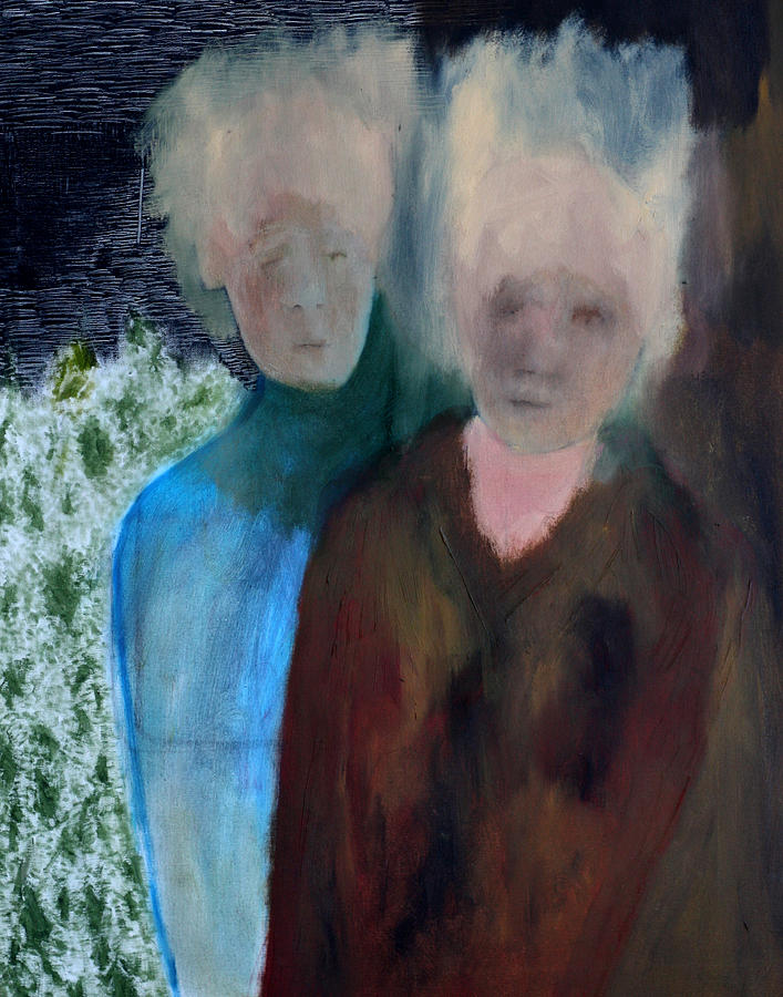Two people in a park Painting by Edgeworth Johnstone