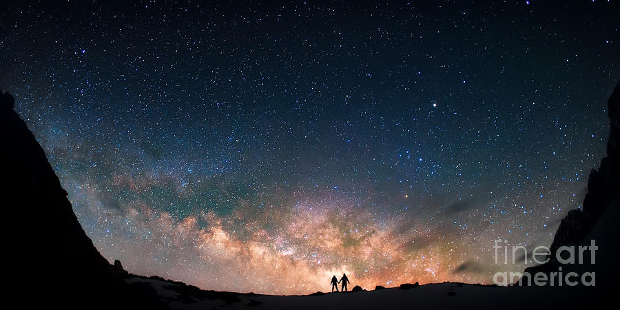 Atmosphere Photograph - Two People Standing Together Holding by Anton Jankovoy Atmosphere Photograph - Two People Standing Together Holding by Anton Jankovoy