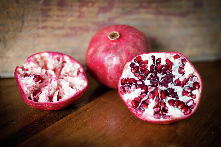 Two Pomegranates Photograph by Danielle Donders