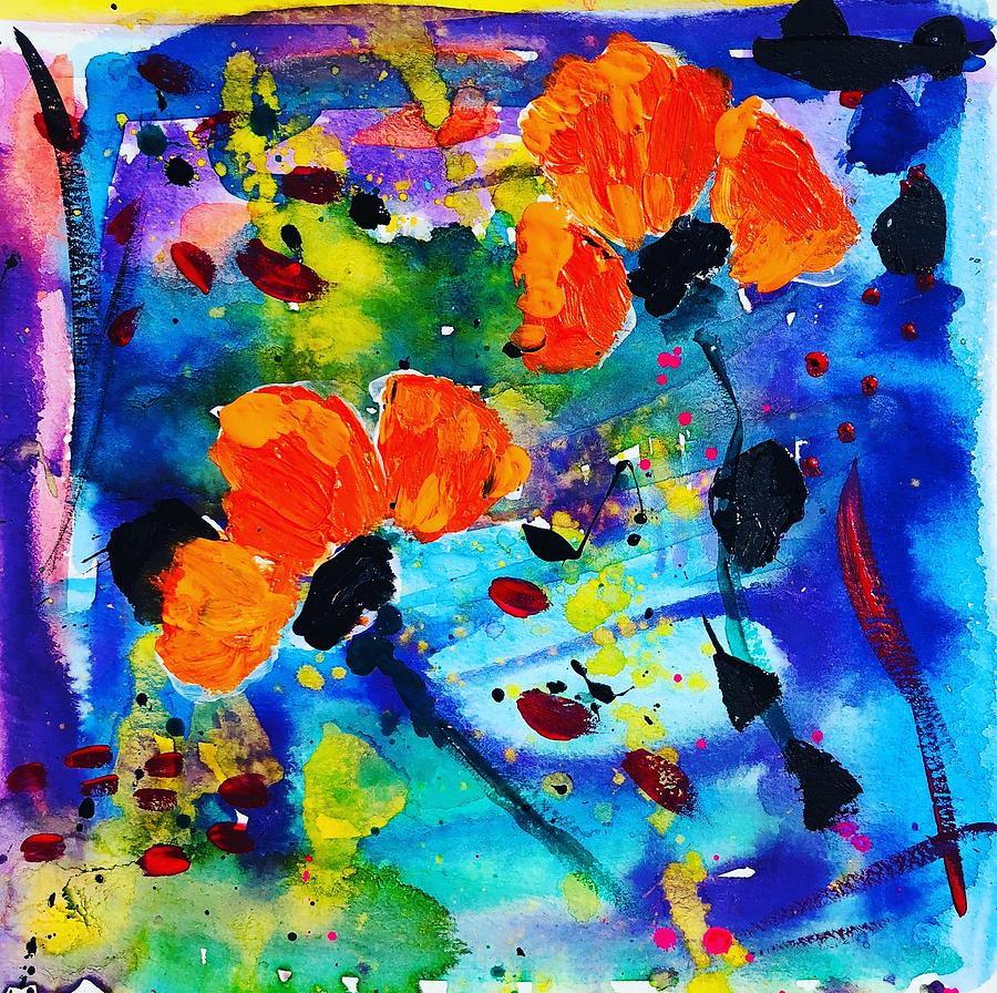 Flower Mixed Media - Two poppies  by Shay Livenspargar