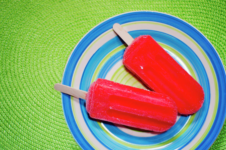 Two Red Ice Cream Candy Photograph by Kryssia Campos
