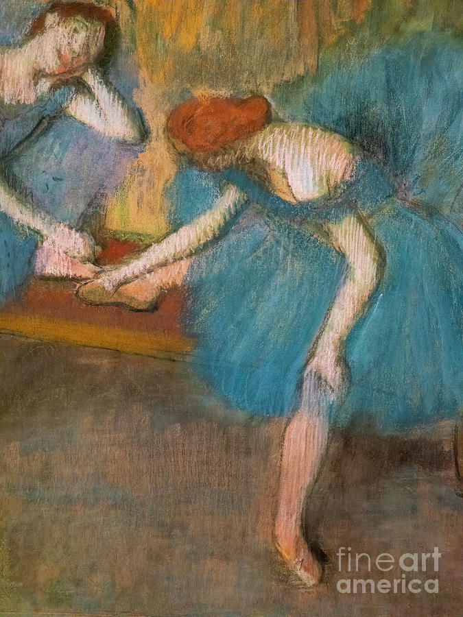 Two Resting Dancers Painting by Edgar Degas