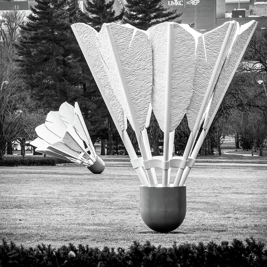 Two Shuttlecocks - Kansas City Landmark Sculptures Monochrome ...