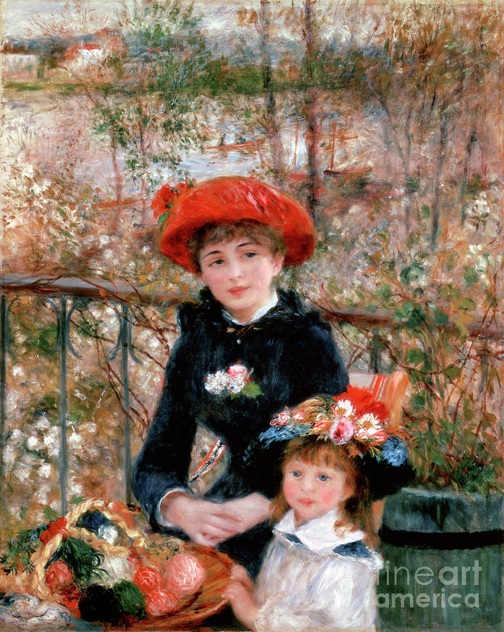 Two Sisters On The Terrace, 1881 Drawing by Heritage Images