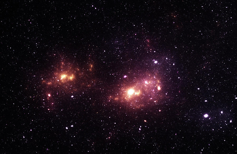 Two Space Galaxies Photograph by Sololos