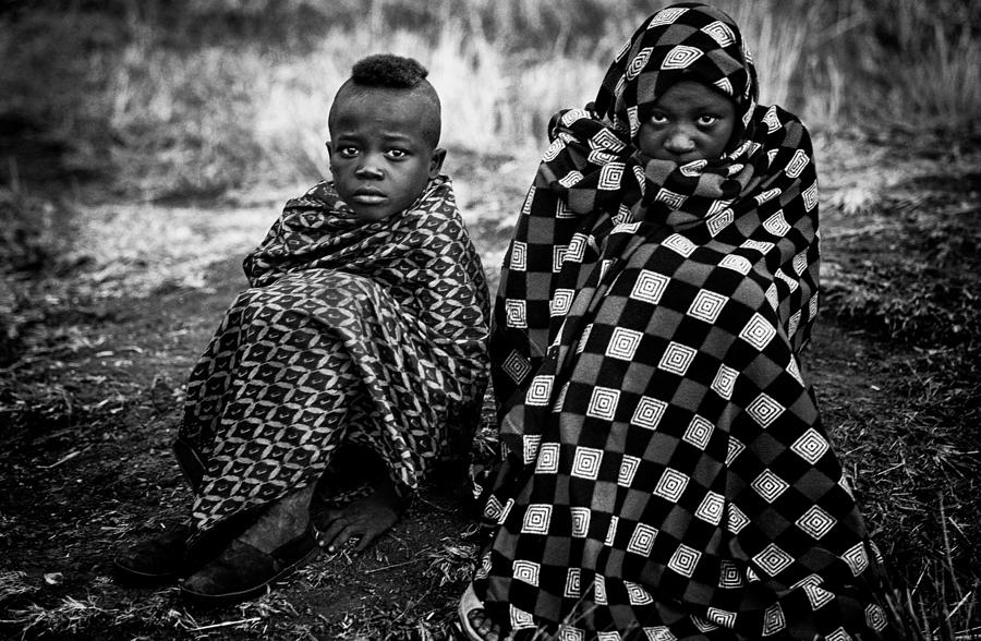 Two Surma Tribe Boys - Ethiopia Photograph by Joxe Inazio Kuesta Garmendia