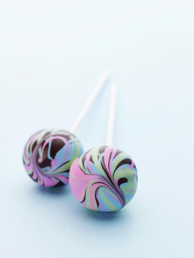 Two Swirled Cake Pops Photograph by Comet, Rene