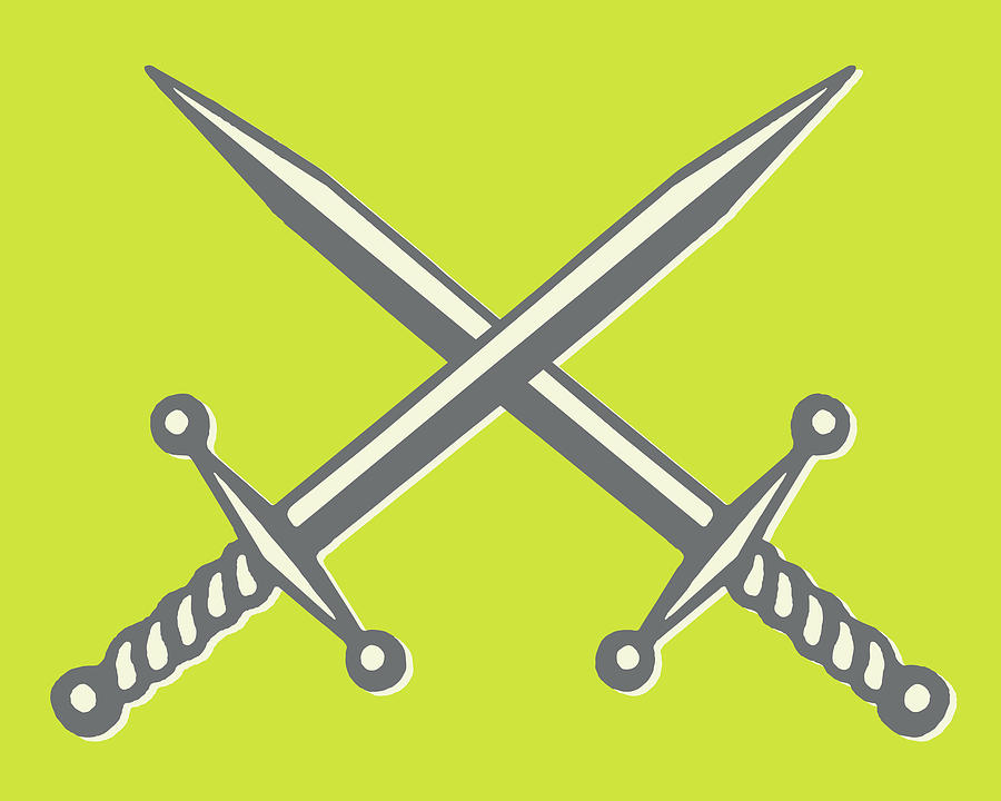 Two Crossed Swords Sticker