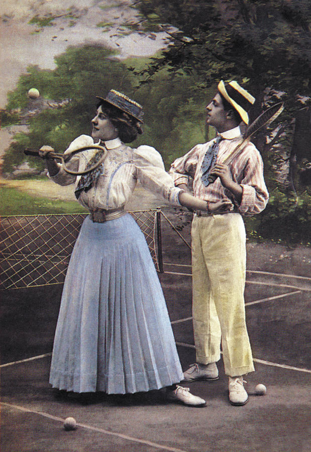 Two Tennis Players Painting by Unknown